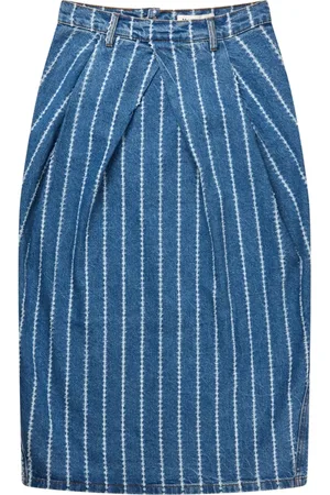 Munthe Dames, Rokken, Blauw, Maat: L Denim