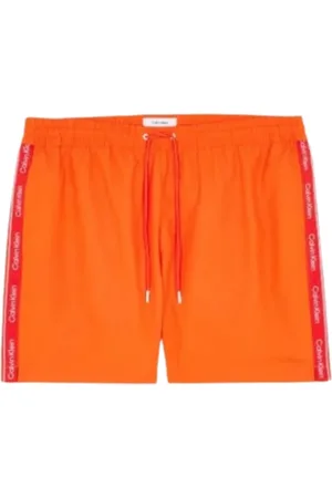 Calvin Klein Heren, Badkleding, Oranje, Maat: 2XL Poliester