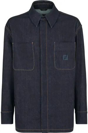 Fendi Heren, Jassen, Blauw, Maat: M Denim