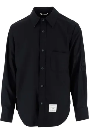 Thom Browne Heren, Overhemden, Blauw, Maat: S Wol