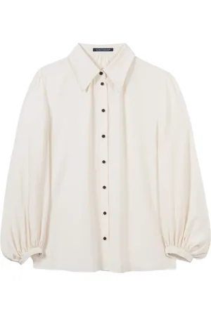 Luisa Cerano Dames, Blouses & Shirts, Wit, Maat: L Katoen