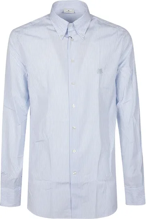 Etro Heren, Overhemden, Blauw, Maat: S Linnen