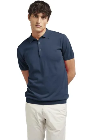 At.p.Co Heren, Tops, Blauw, Maat: S Katoen