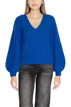 Guess Dames, Truien, Blauw, Maat: L Wol
