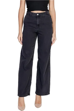 JACQUELINE DE YONG Dames, Jeans, Zwart, Maat: M Katoen