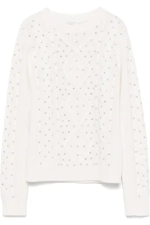Max Mara Dames, Truien, Wit, Maat: L Wol
