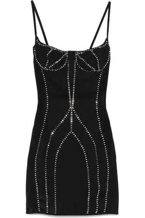 The Attico Dames, Jurken, Zwart, Maat: XS Polyamide