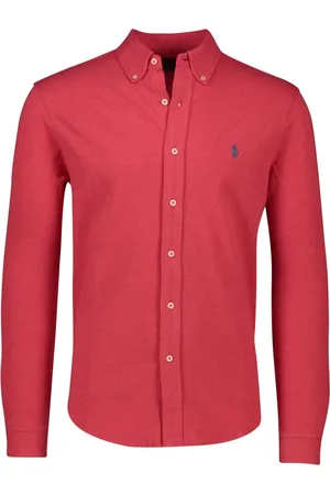 Ralph Lauren Heren, Overhemden, Rood, Maat: S Katoen