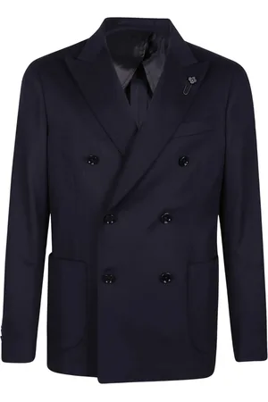 LARDINI Heren, Jassen, Blauw, Maat: L Wol
