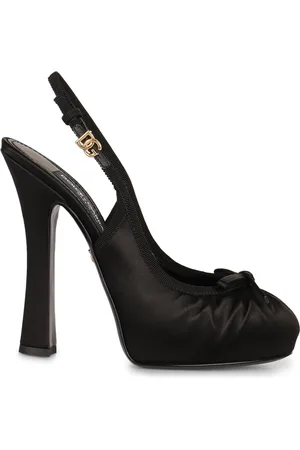 Dolce & Gabbana Dames, Schoenen, Zwart, Maat: 38 1/2 EU Satijn