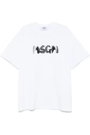 Msgm Heren, Tops, Wit, Maat: S Katoen