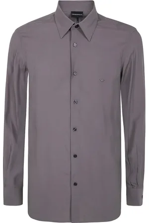 Emporio Armani Heren, Overhemden, Paars, Maat: XL Katoen