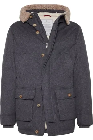 Brunello Cucinelli Heren, Jassen, Blauw, Maat: L Wol