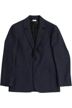Burberry Heren, Jassen, Blauw, Maat: 2XL Wol