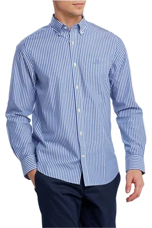 GANT Heren, Overhemden, Blauw, Maat: L Katoen