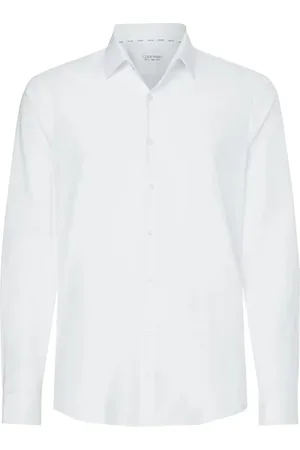 Calvin Klein Heren, Overhemden, Wit, Maat: XL Katoen