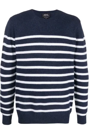 A.P.C. Heren, Truien, Blauw, Maat: XL Katoen
