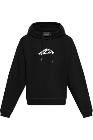 Dsquared2 Heren, Sweatshirts & Hoodies, Zwart, Maat: M Katoen