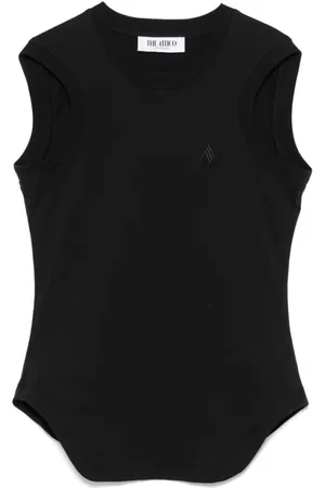 The Attico Dames, Tops, Zwart, Maat: 2XS Katoen