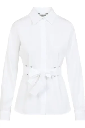 Max Mara Dames, Blouses & Shirts, Wit, Maat: XS Katoen