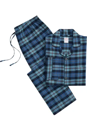 Brooks Brothers Heren, Nachtkleding & Lounge, Blauw, Maat: 2XL Katoen