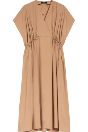 Max Mara Dames, Jurken, Bruin, Maat: XS Katoen