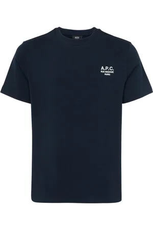 A.P.C. Heren, Tops, Blauw, Maat: L Katoen