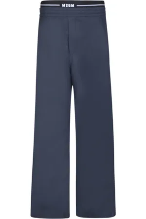 Msgm Heren, Broeken, Blauw, Maat: XS Katoen
