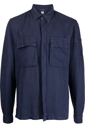 C.P. Company Heren, Overhemden, Blauw, Maat: XL Katoen