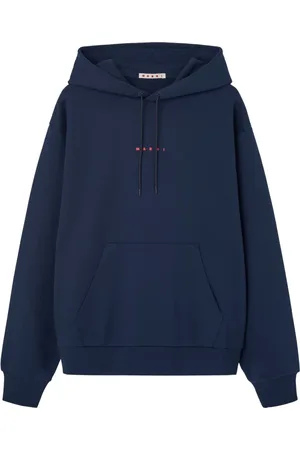 Marni Heren, Sweatshirts & Hoodies, Blauw, Maat: L Katoen