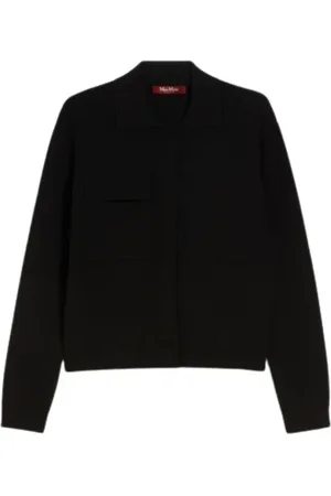 Max Mara Dames, Jassen, Zwart, Maat: L Linnen