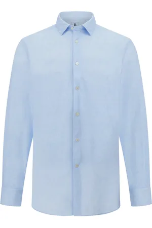Boggi Milano Heren, Overhemden, Blauw, Maat: S Nylon