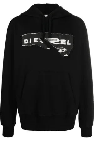 Diesel Heren, Sweatshirts & Hoodies, Zwart, Maat: XL Katoen