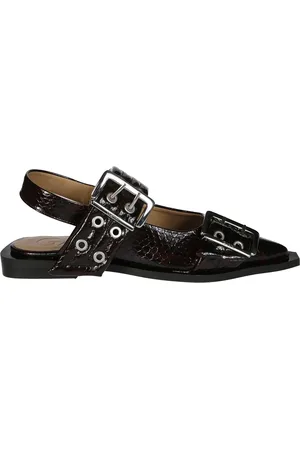 Ganni Dames, Schoenen, Rood, Maat: 37 EU Leer