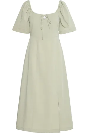 Ichi Dames, Jurken, Groen, Maat: L Viscose