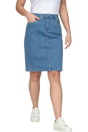 2-Biz Dames, Rokken, Blauw, Maat: XL Denim