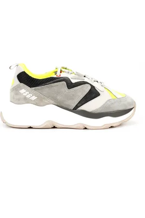 Msgm Heren, Schoenen, Grijs, Maat: 42 EU Leer