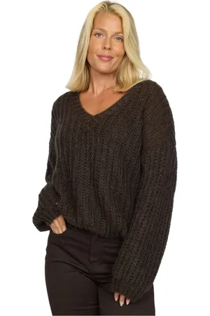 2-Biz Dames, Truien, Bruin, Maat: 2XL Acryl