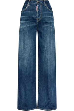 Dsquared2 Dames, Jeans, Blauw, Maat: 2XS Katoen