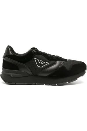 Emporio Armani Heren, Schoenen, Zwart, Maat: 45 EU Poliester