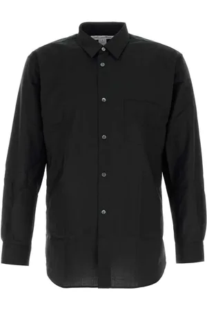 Comme des Garçons Heren, Overhemden, Zwart, Maat: L Wol