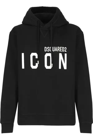 Dsquared2 Heren, Sweatshirts & Hoodies, Zwart, Maat: S Katoen