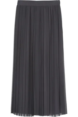 ELEVENTY Dames, Rokken, Grijs, Maat: S Chiffon