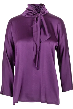 Jucca Dames, Blouses & Shirts, Paars, Maat: S Zijde