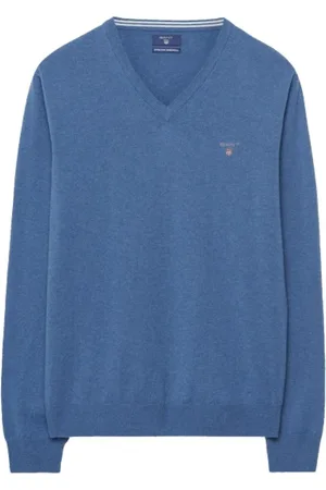 GANT Dames, Truien, Blauw, Maat: 5XL Wol