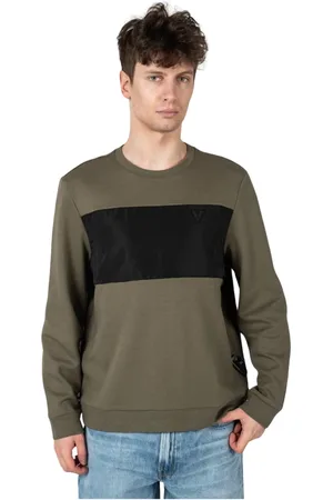 Guess Heren, Sweatshirts & Hoodies, Groen, Maat: 3XL Zijde