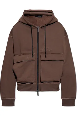 Dsquared2 Heren, Sweatshirts & Hoodies, Bruin, Maat: 2XL Katoen