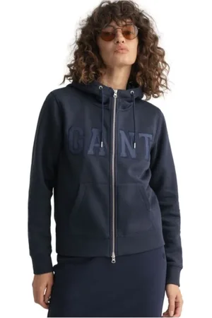GANT Dames, Sweatshirts & Hoodies, Blauw, Maat: XS Katoen