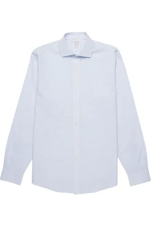 Brooks Brothers Heren, Overhemden, Blauw, Maat: 4XL Katoen