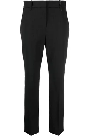 Brunello Cucinelli Dames, Broeken, Grijs, Maat: XS Wol